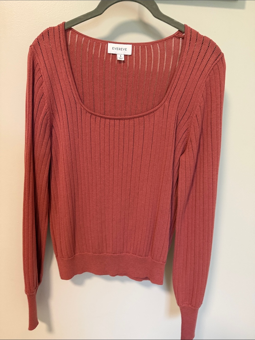 Evereve Ribbed Scoop Neck Sweater - Rosewood
